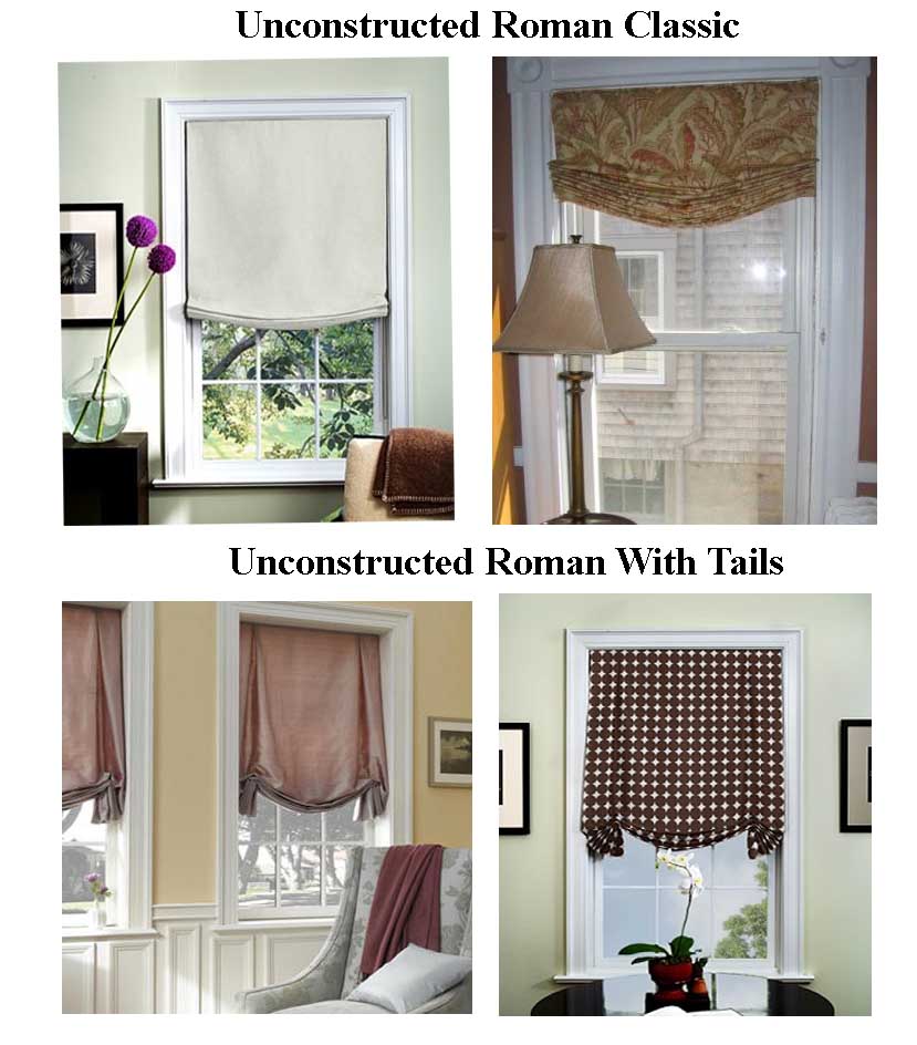 Unconstructed Roman Shades